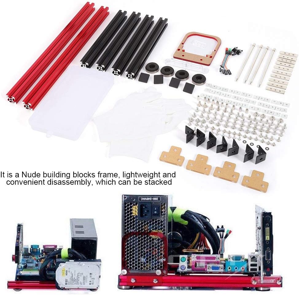 DIY ATX Open Air Case Bracket Mini M-ATX Aluminum Alloy PC Case K6319