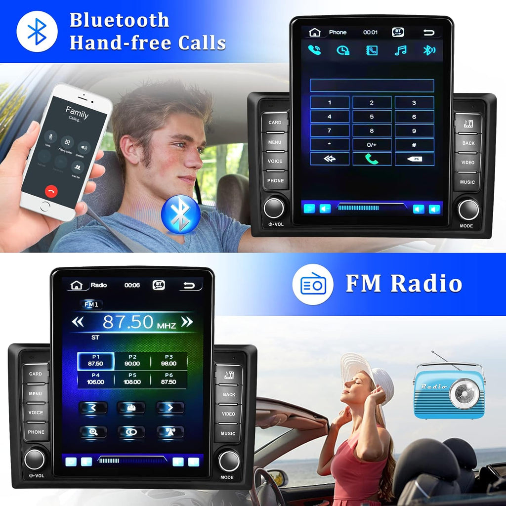 Double Din Car Stereo with Bluetooth and Backup Camera M80576