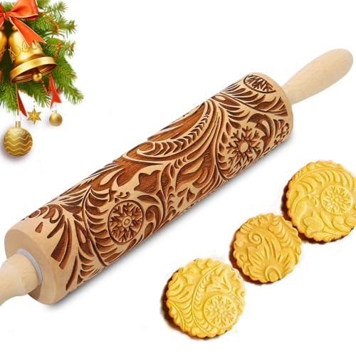 Embossed Wooden Rolling Pin A75875