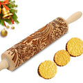 Embossed Wooden Rolling Pin A75875