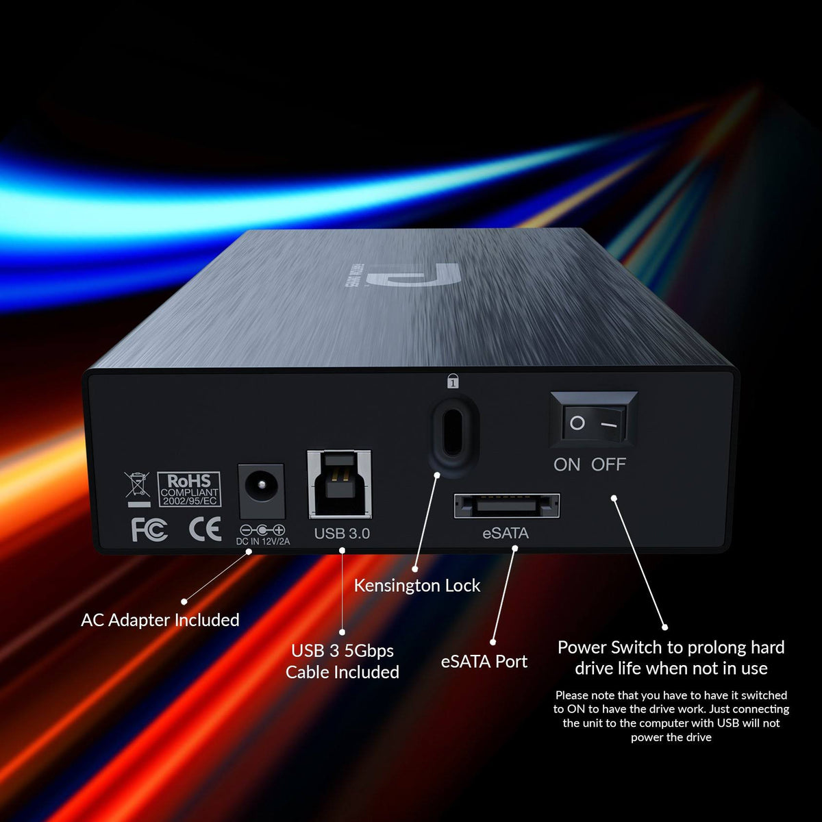 10TB Aluminum External Hard Drive C60610