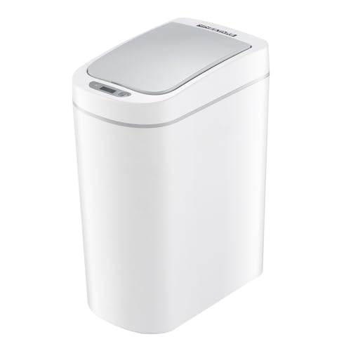 White 1.8 Gal Automatic Motion Sensor Trash Can H71235