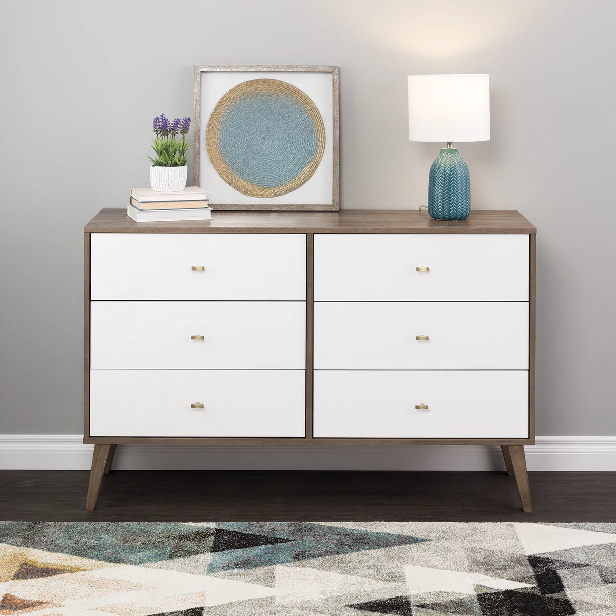 6 Drawer Wooden Dresser B2781