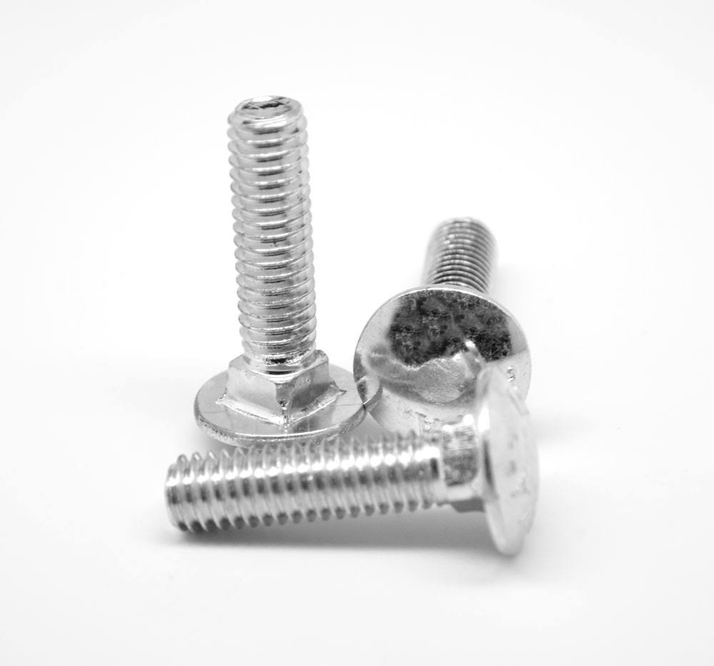 3/4x22-10 x 2x22 (FT) Coarse Thread Grade 5 Carriage Bolt Medium Carbon Steel Zinc Plated Pk 90 F2701