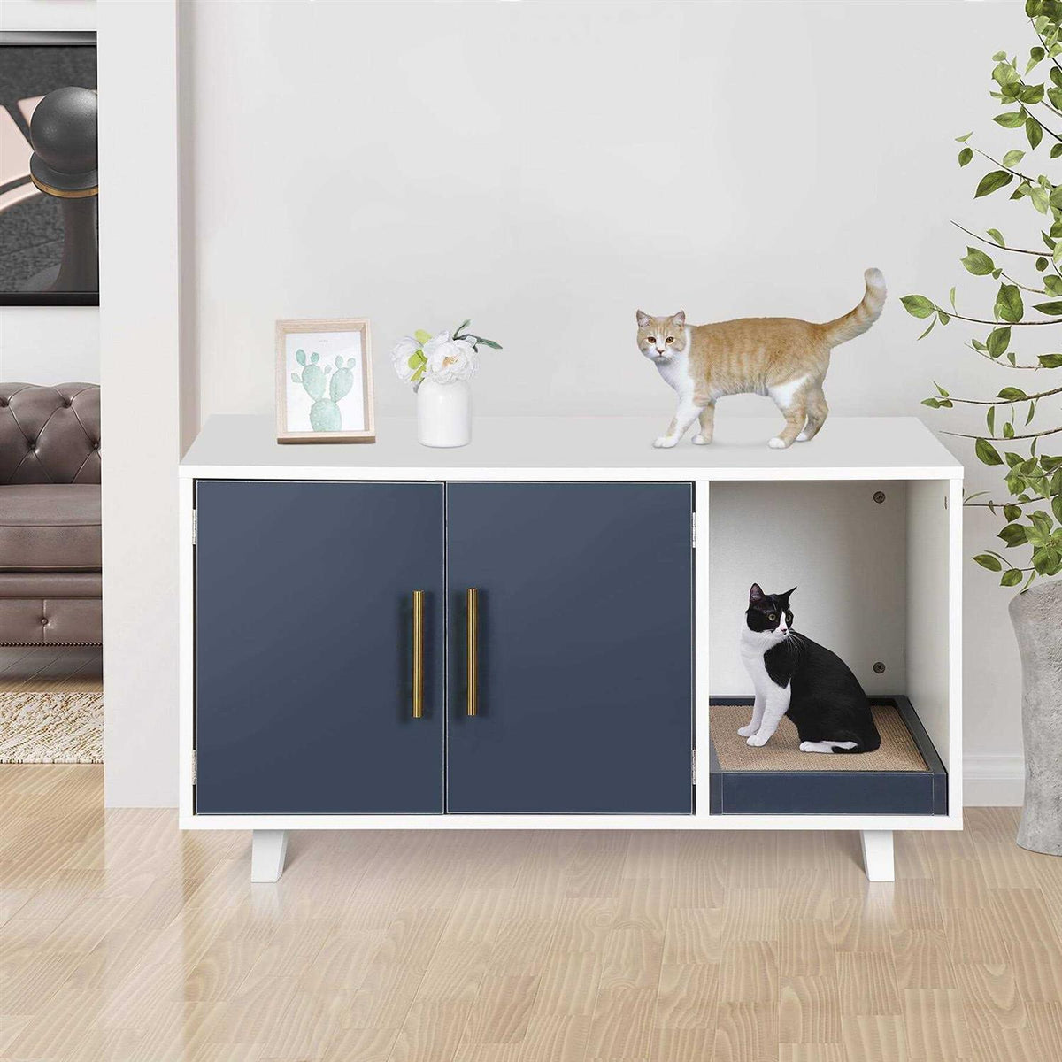 35.8”l x 20”W Cat Litter Box Enclosure N335