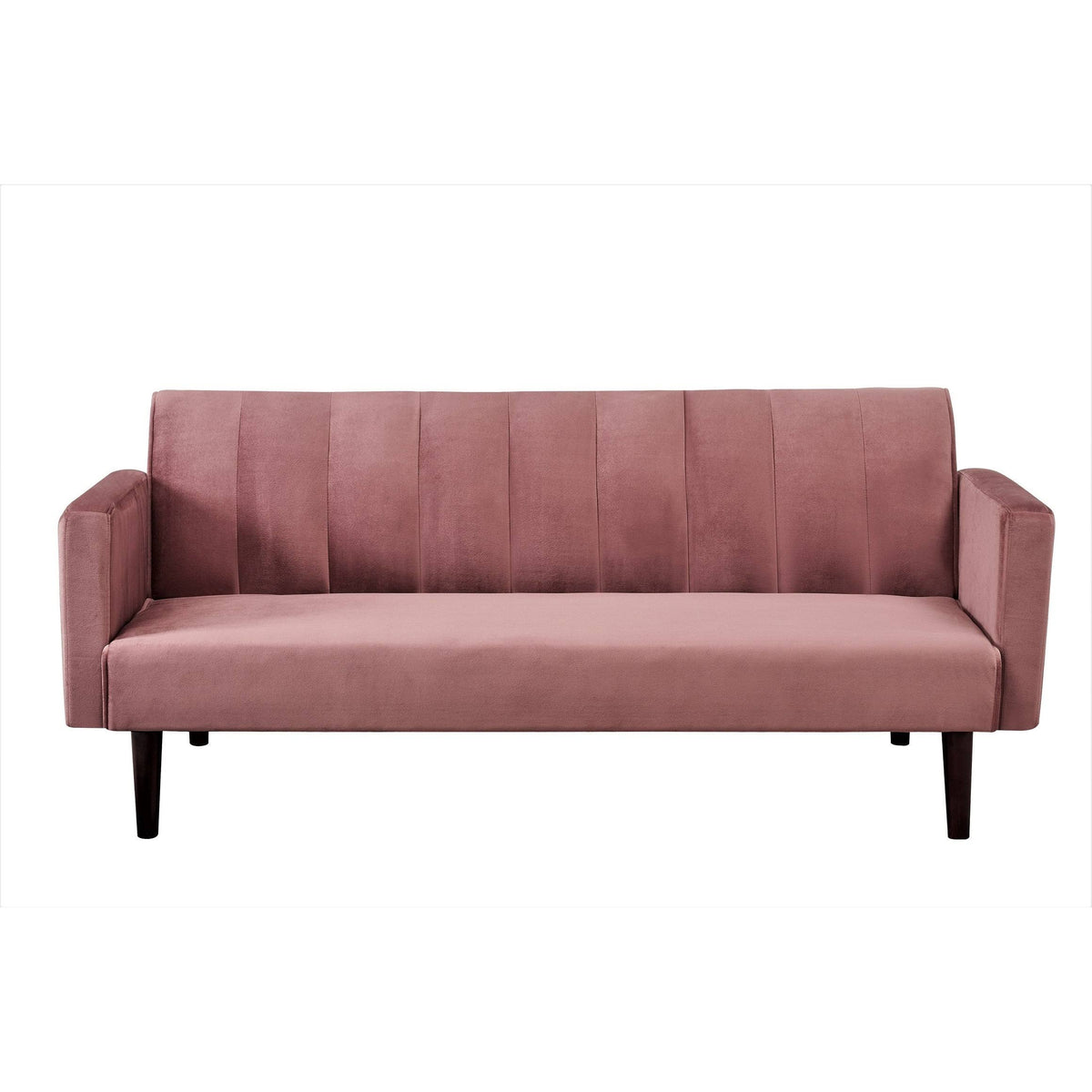Grey Convertible Velvet Sofa Bed F548394