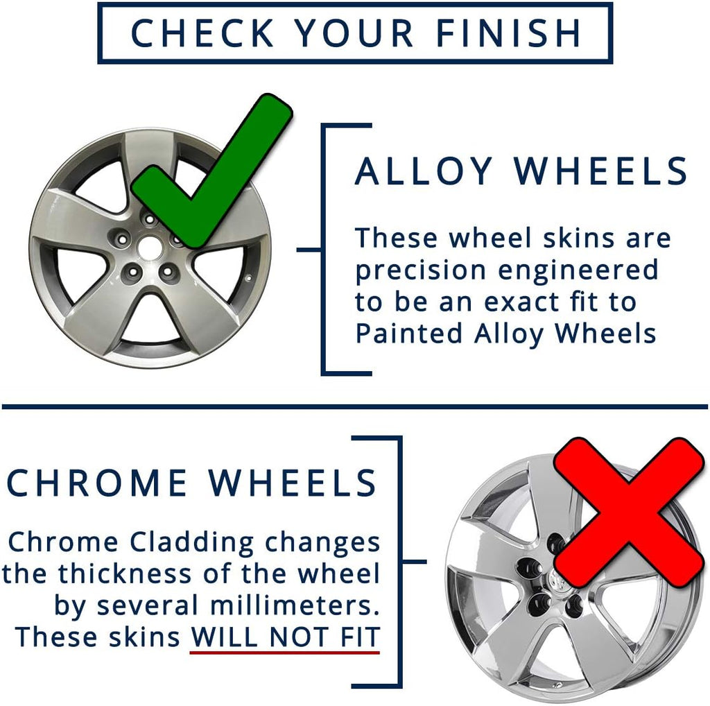 20" Gloss Black Wheel Skins (Set of 4) I5040