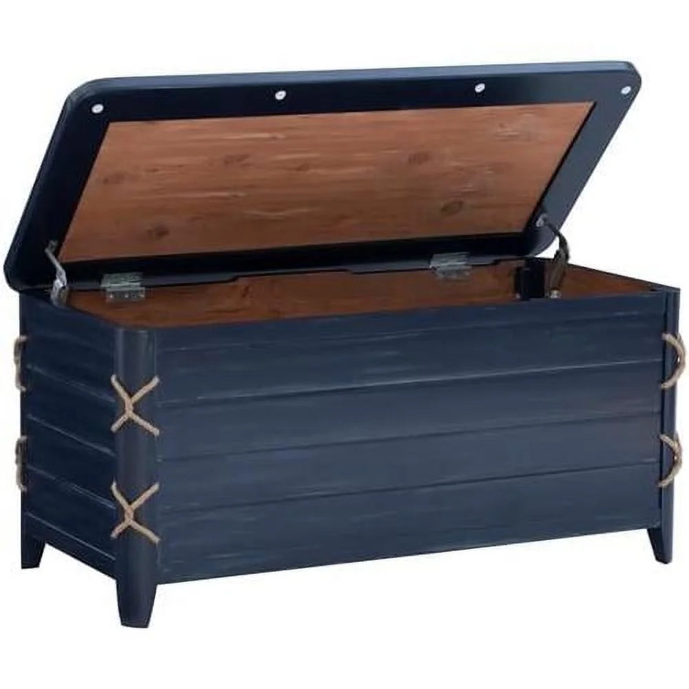 Blue Wood Storage Chest E65012