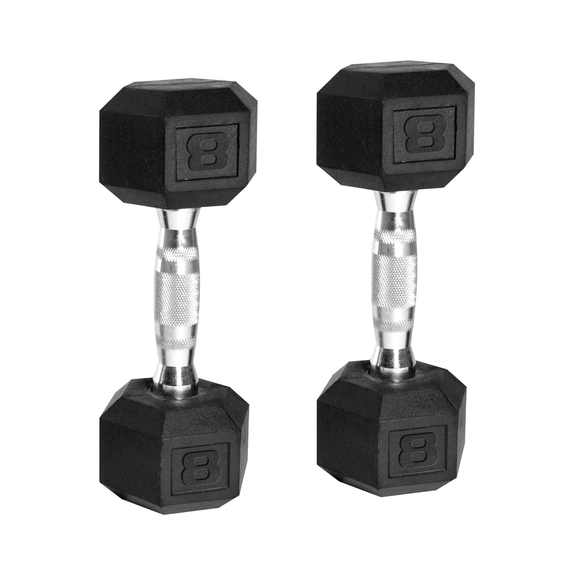 15lb Coated Rubber Hex Dumbbell Pair D59288