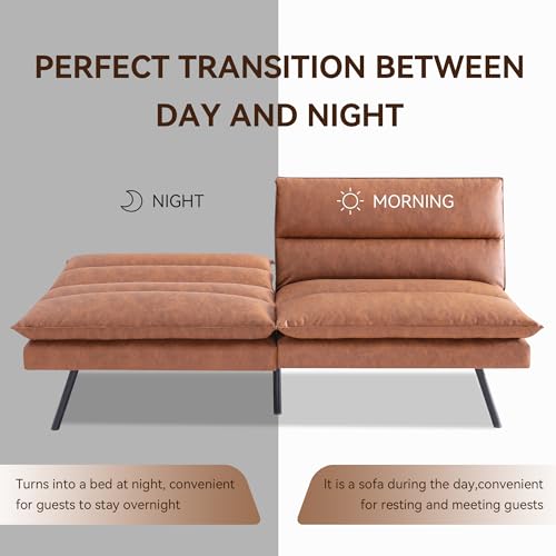 Dark Black Memory Foam Armless Futon Sofa Bed L16439