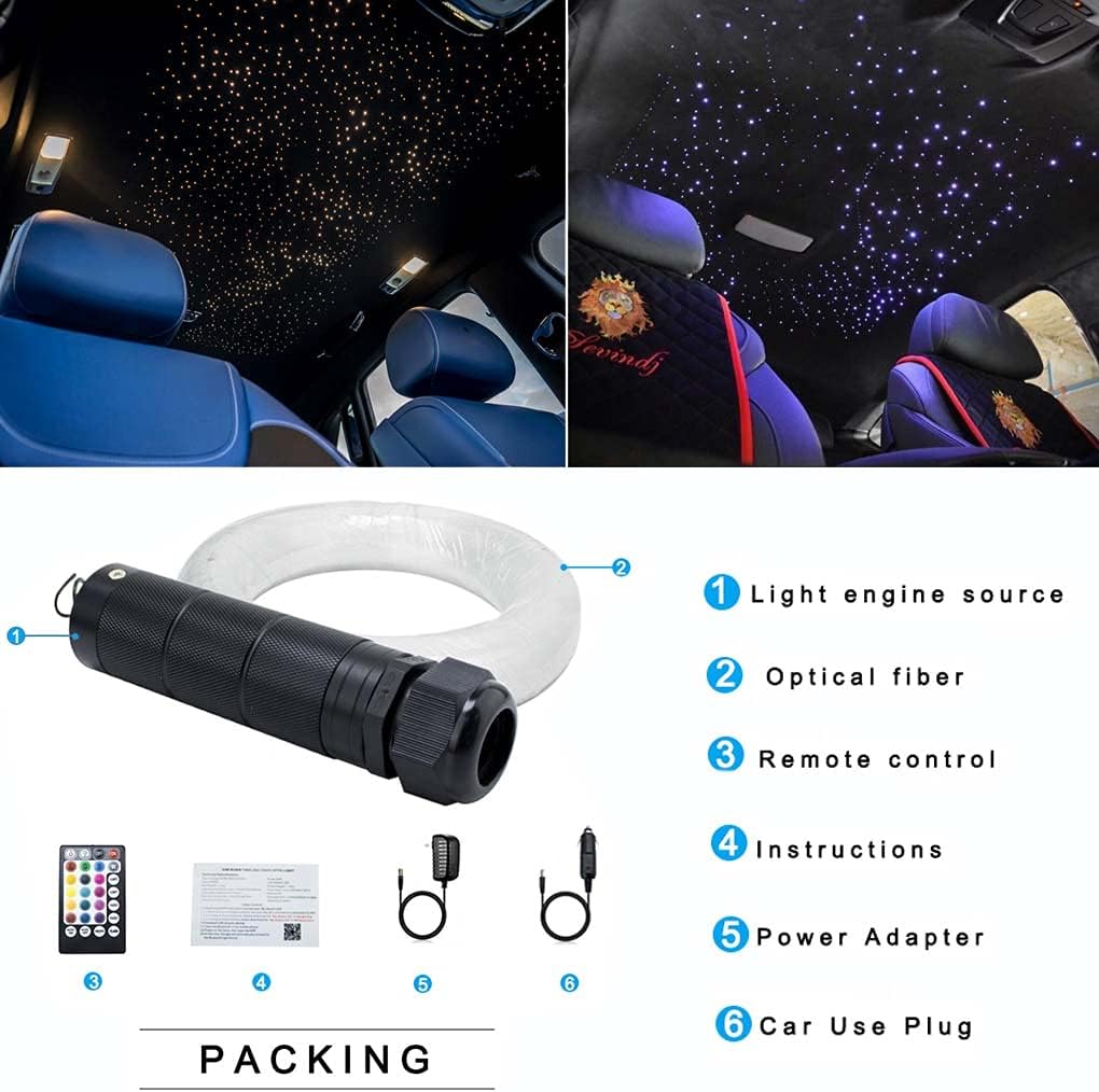 Bluetooth 6W RGBW LED Fiber Optic Star Ceiling Light Kit M815568