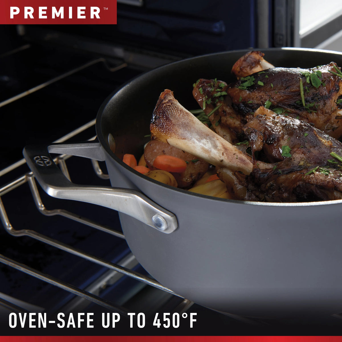 Black 11-Inch Nonstick Square Grill Pan I312