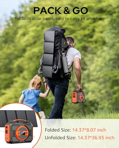 Portable Solar Generator 300W 220Wh with 40W Solar Panel G1525