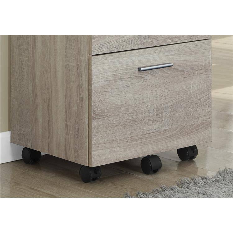 Natural Black 3 Drawers Particle Board Filing Cabinet C62491