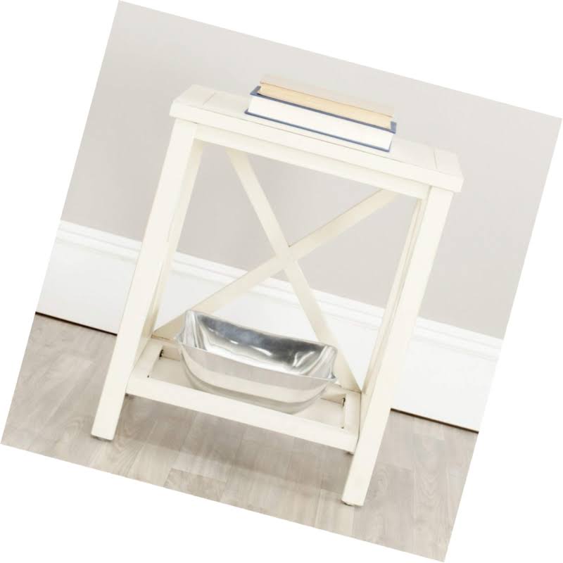 White Cross Back End Table R5405