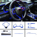 Full Set Car Interiors Instrument Panel Center Console Moulding Trim Steering Wheel Cover 16Pcs B5673