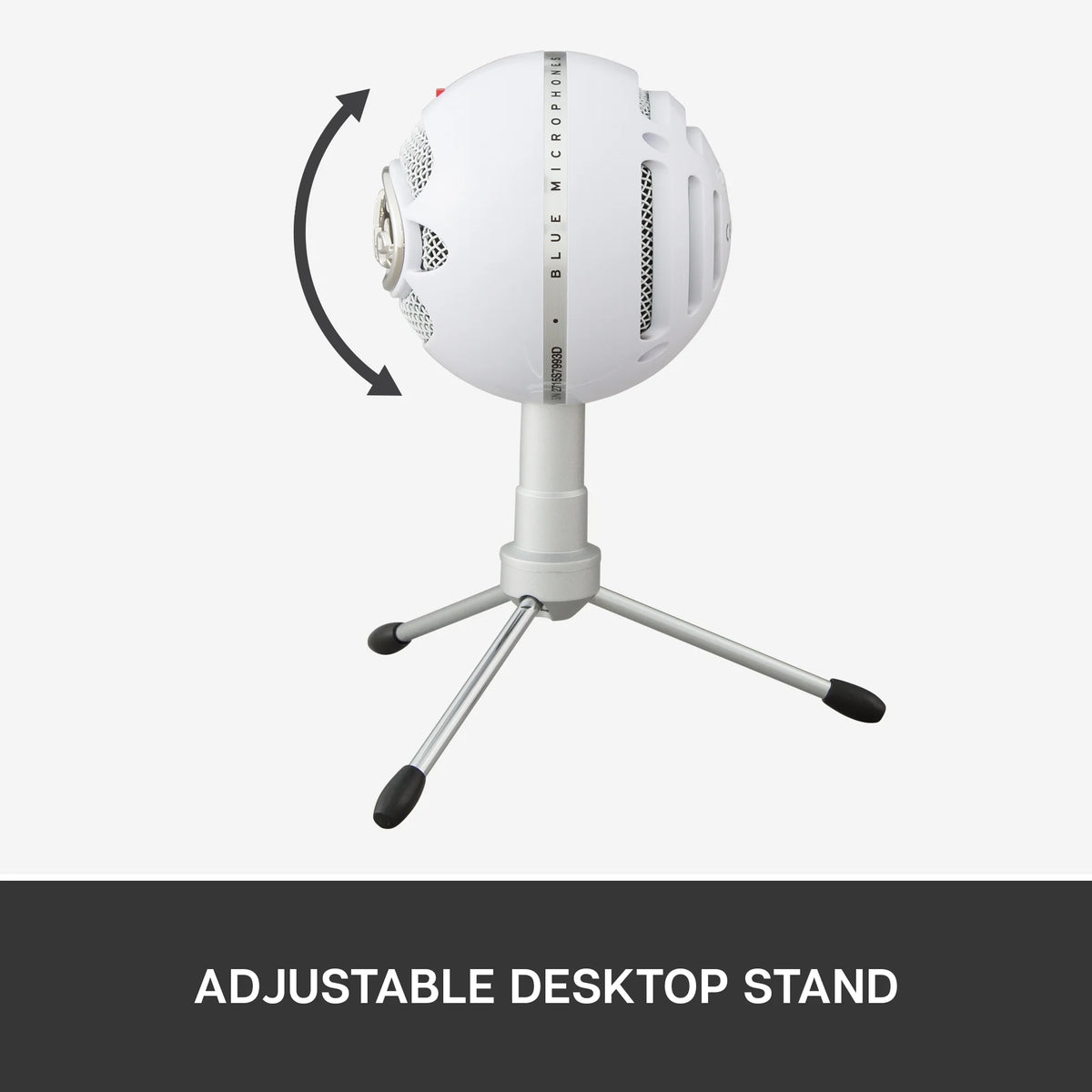 White USB Cardioid Condenser Microphone with Adjustable Desktop Stand V14040