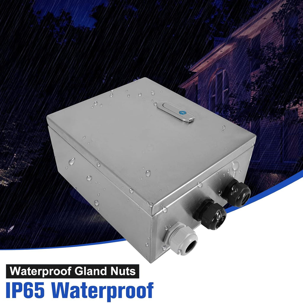 304 Stainless Steel IP65 Waterproof Junction Box with Lock P44094