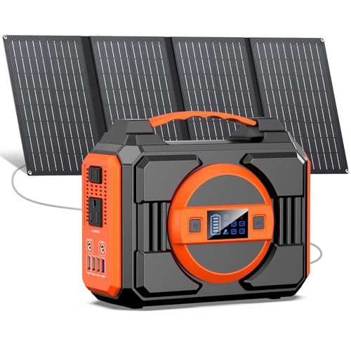 Portable Solar Generator 300W 220Wh with 40W Solar Panel G1525