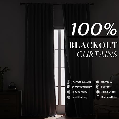 Seafoam Sea Green Grey 96in Long Linen Blackout Curtains 2 Panels O21919