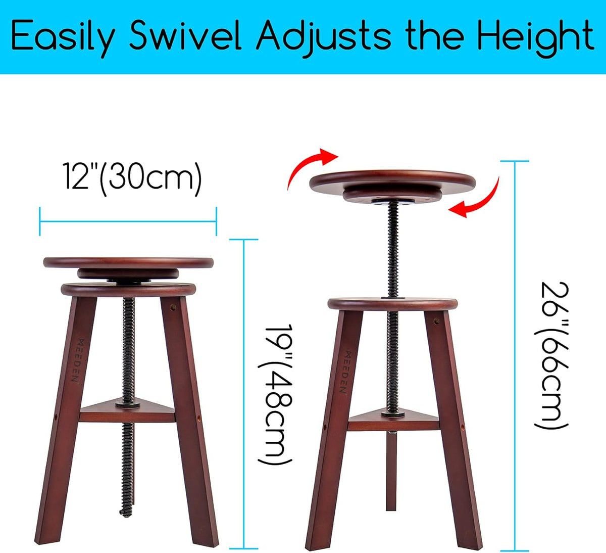 Extra-Large Wood Drafting Table and Wooden Stool B79542