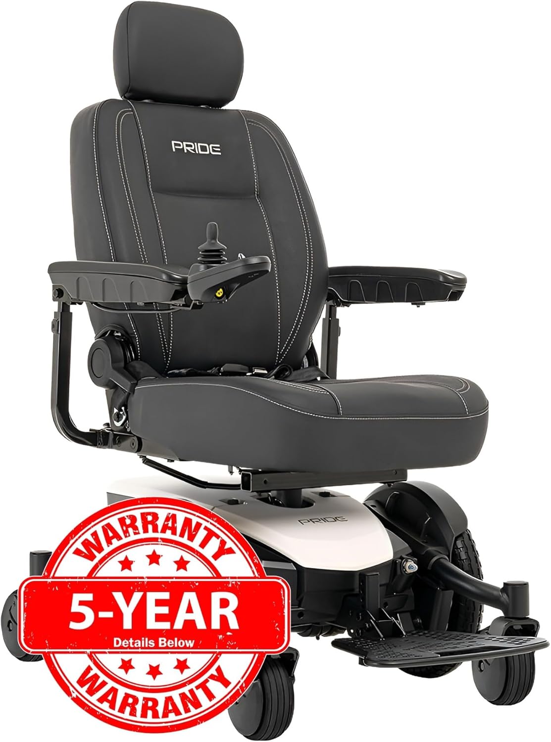 White Electric Wheelchair with U-1 Battery, 300 Lbs Weight Capacity, 16"x16-18" Seat Size O737
