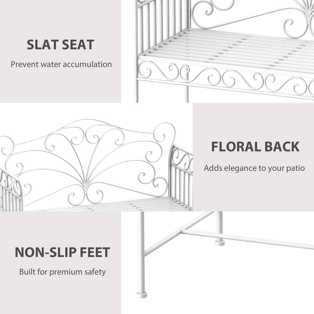 Cast Iron Outdoor Garden Bench K54125