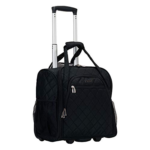 Black 15-Inch Upright Wheeled Carry-On Luggage R544398