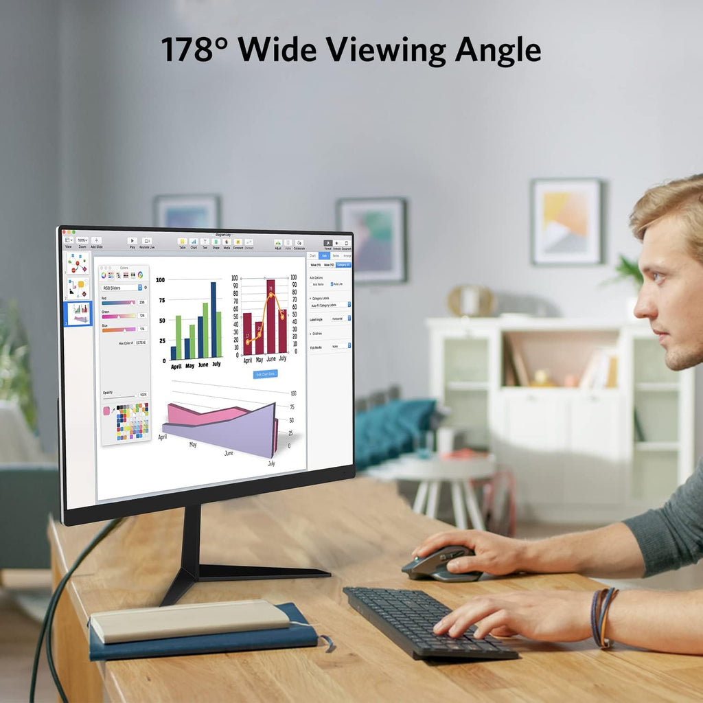 22” 144Hz 1920 x 1080p Full HD Flat Computer Monitor with HDMI Display Ports, Adjustable Tilt, Black Z818