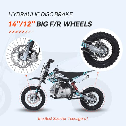 125cc Dirt Bike 4 Speed Manual Clutch 14/12 inch O1977