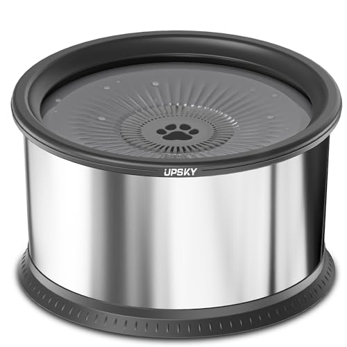 6.5L Stainless Steel No Spill Dog Water Bowl with Anti-Slip Mat W8643
