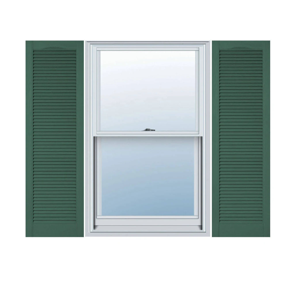 Vinyl Cathedral Top Open Louver Shutters U999