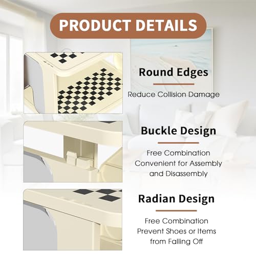 Vertical Shoe Rack Organizer, Foldable Narrow Three Layers D7449