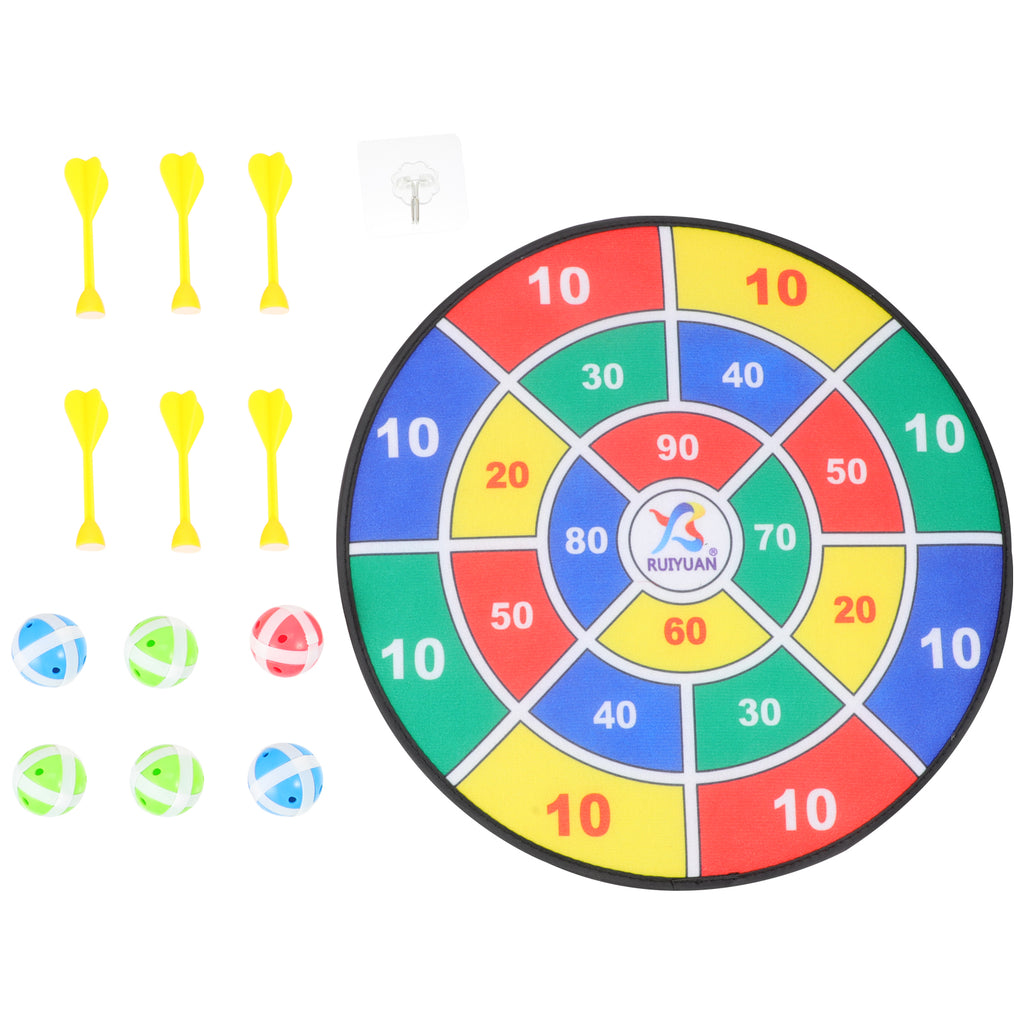 6pcs Sticky Ball and 6pcs Darts Safety Dart Board Toy Y100