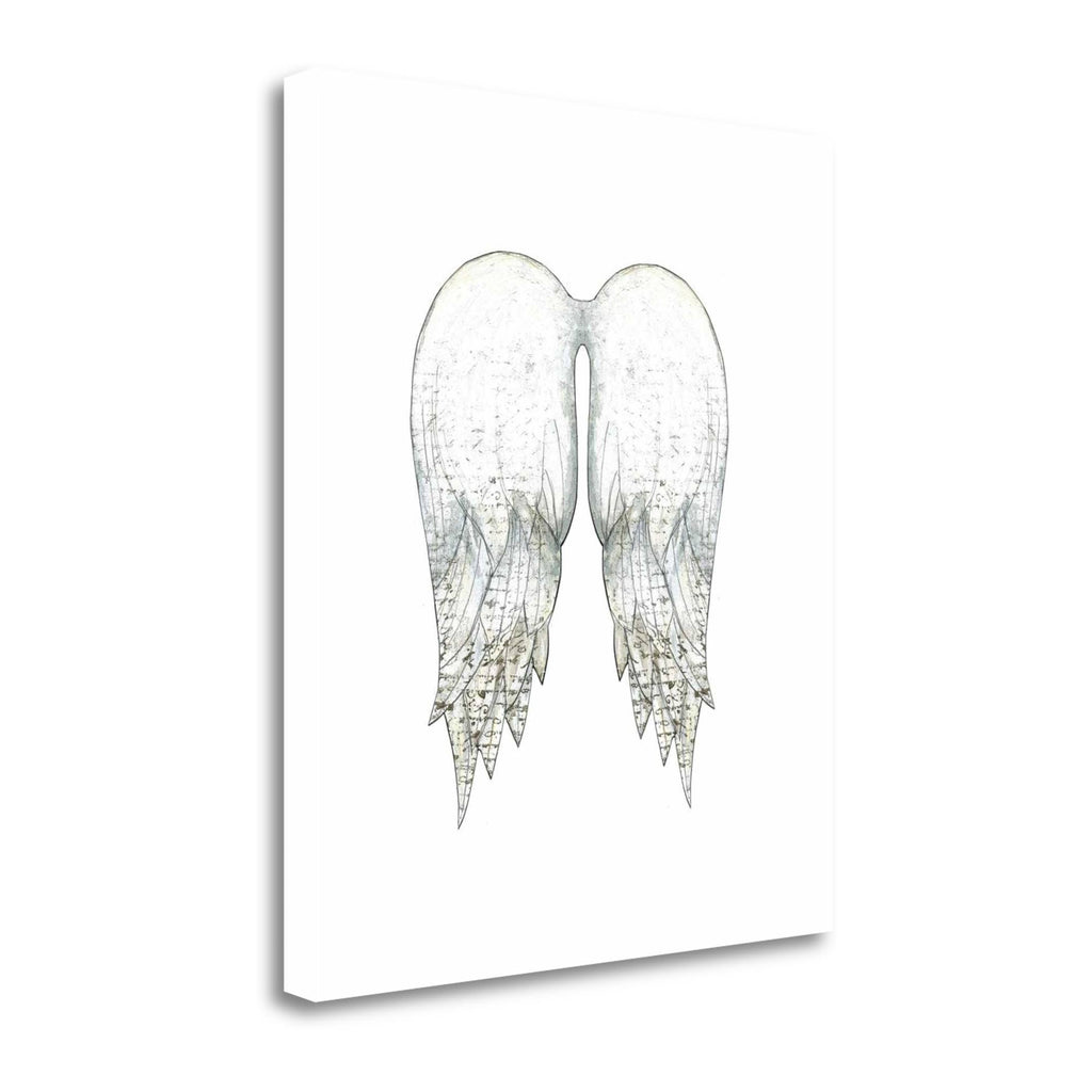 White Angel Wings Giclee Print on Gallery Wrap Canvas 25x22 x 28 L656893