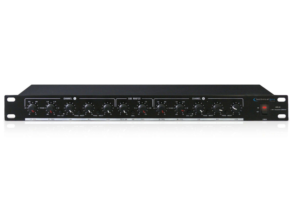 3 Way Crossover with Subwoofer Output Black L899