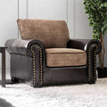 Brown Faux Leather Accent Chair W362