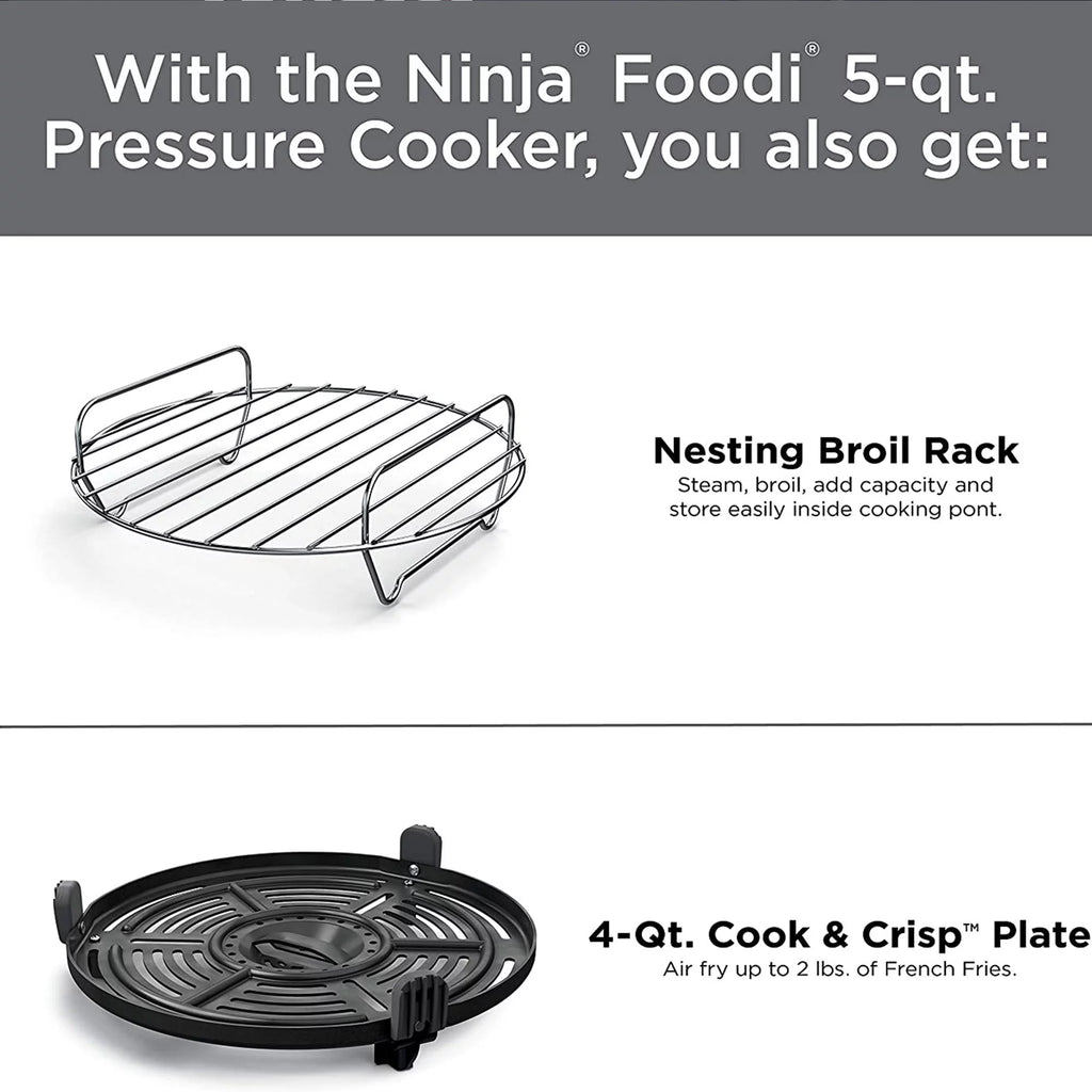 Silver 9 in 1 Pressure Cooker and Air Fryer E64849