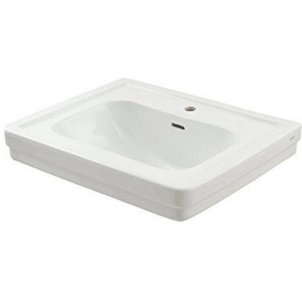 24-in Pedestal Bathroom Sink in Colonial White F95651