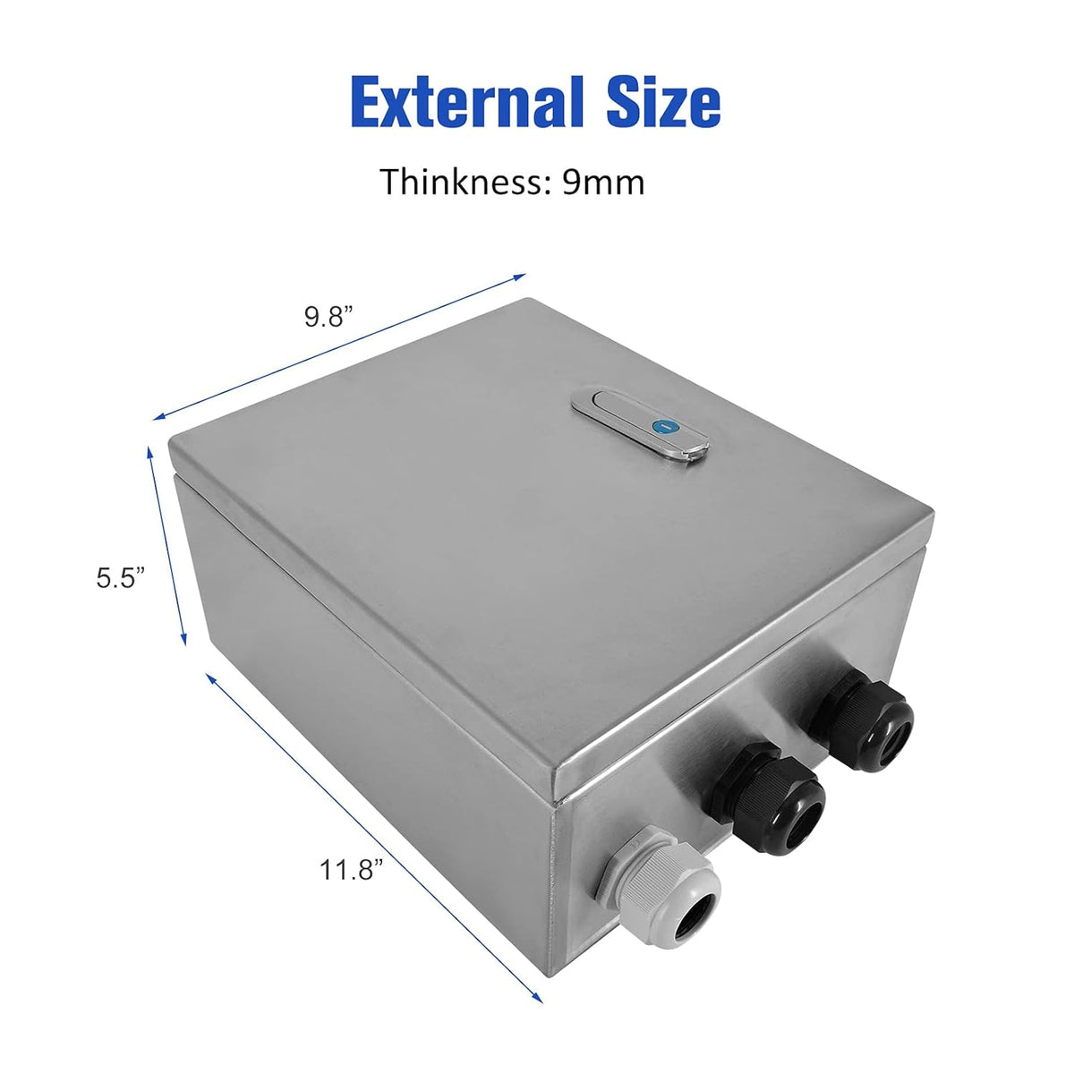 304 Stainless Steel IP65 Waterproof Junction Box with Lock P44094