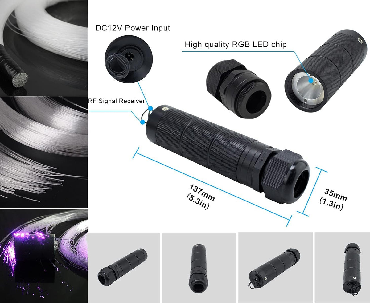 Bluetooth 6W RGBW LED Fiber Optic Star Ceiling Light Kit M815568