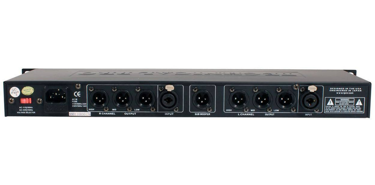 3 Way Crossover with Subwoofer Output Black L899
