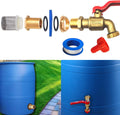 Brass Rain Barrel Spigot with Bulkhead Fitting Set A585