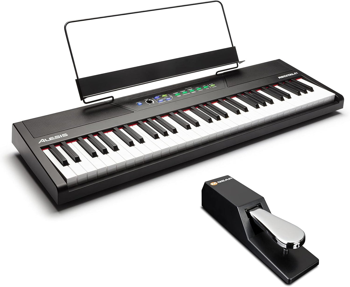 61 Key Digital Piano Keyboard with Semi Weighted Keys F417617