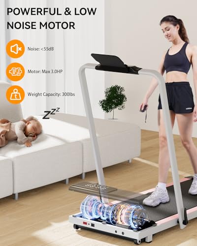 3 in 1 Folding Treadmill 300lbs Capacity 3.0HP with Remote Control K32492