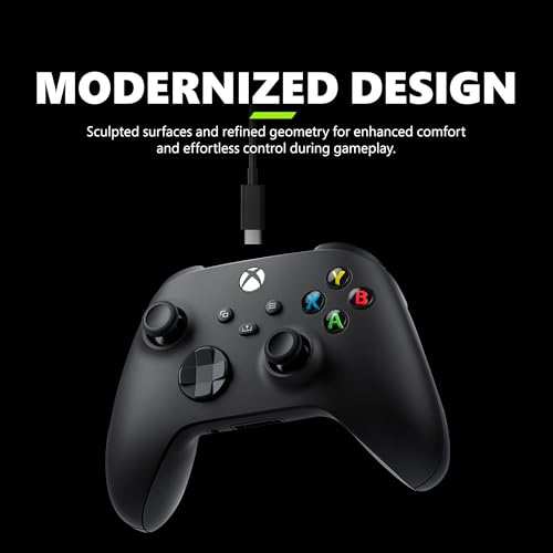 Carbon Black Wireless Gaming Controller with USB-C Cable O196