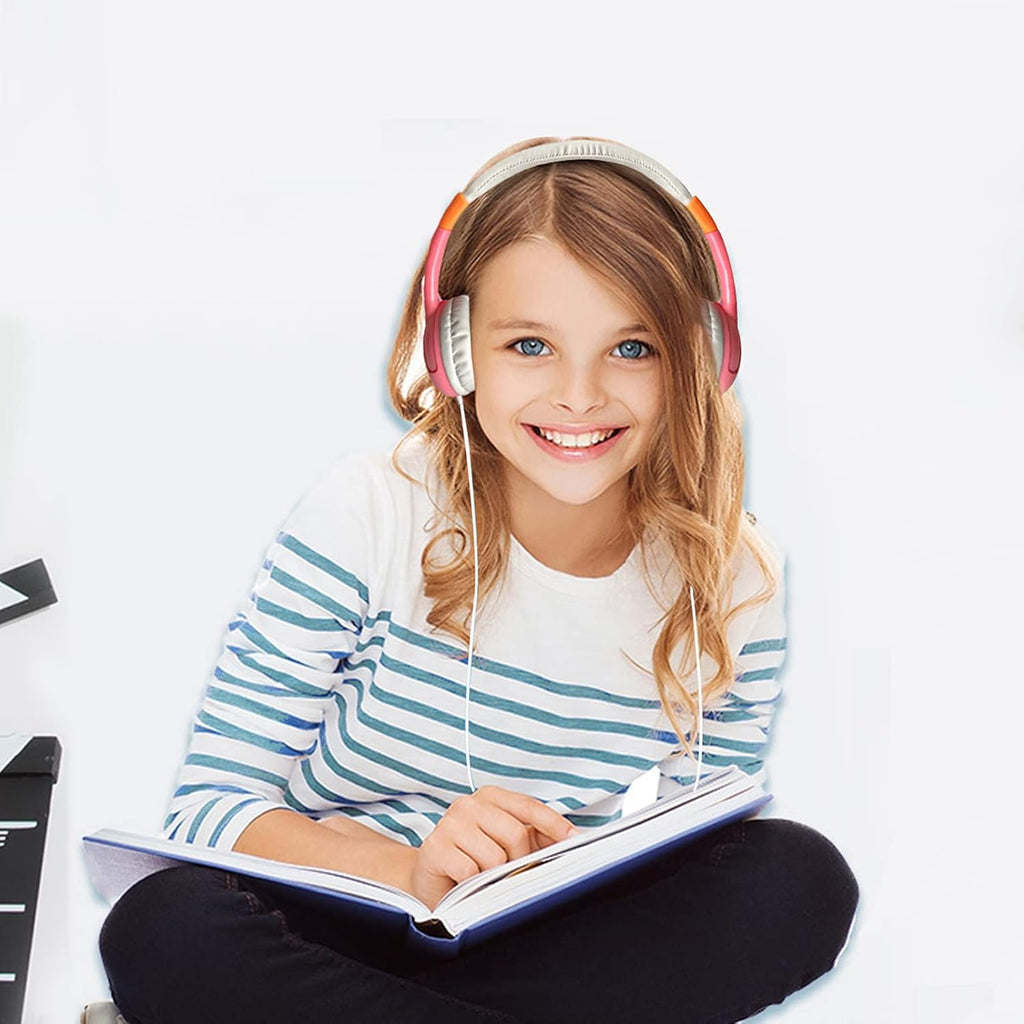 Blue Pink Wired Headphones with Microphone P249756