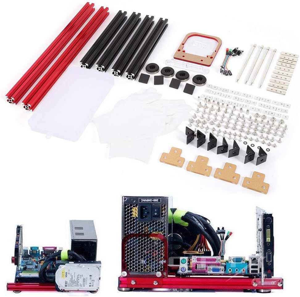 DIY ATX Open Air Case Bracket Mini M-ATX Aluminum Alloy PC Case K6319