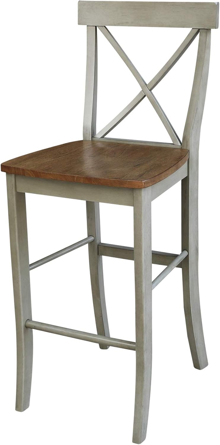 24 inch Pecan Barstool P607