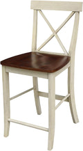 24 inch Pecan Barstool P607